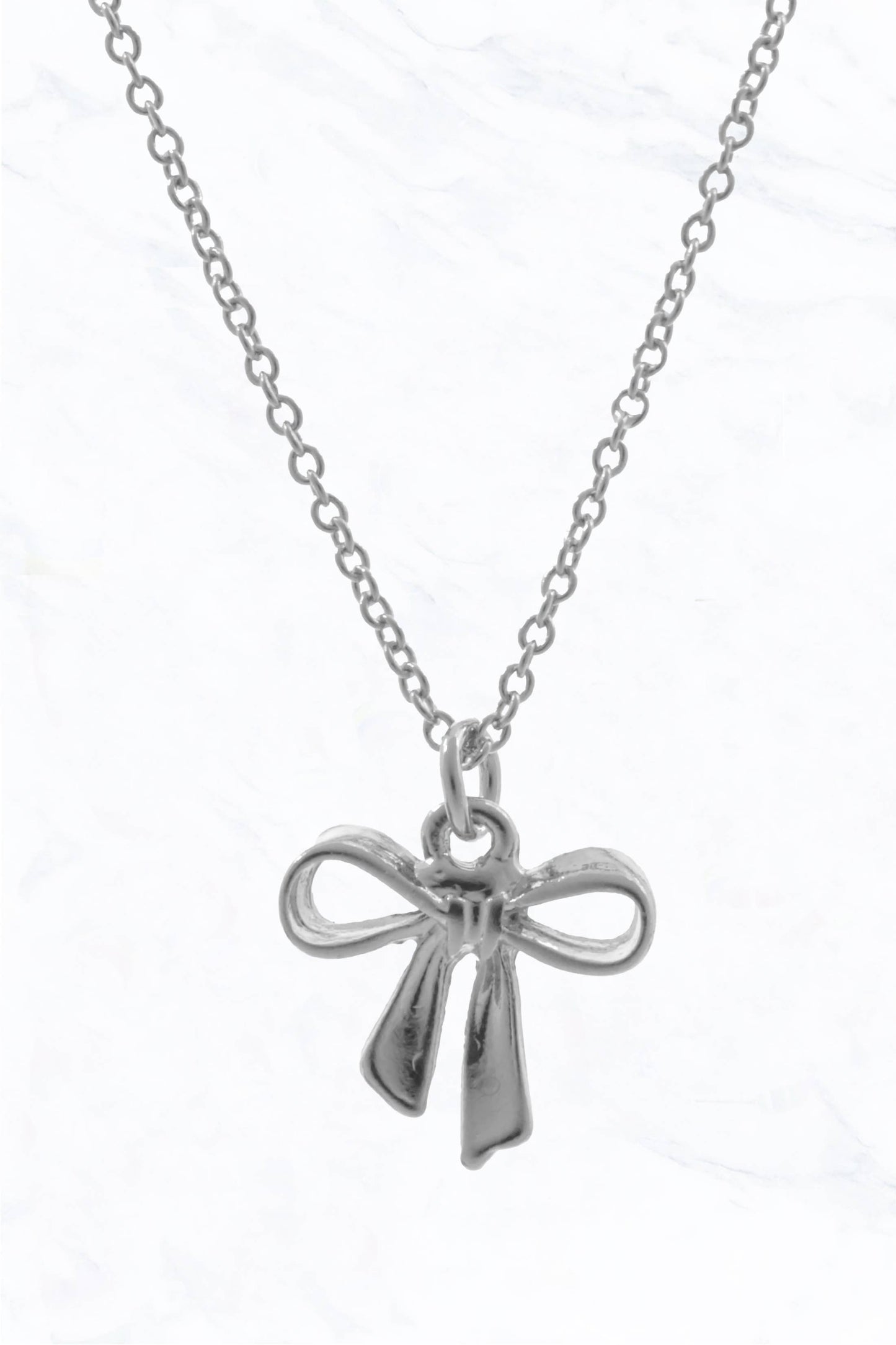 18346-G Petite Bow Pendant Necklace
