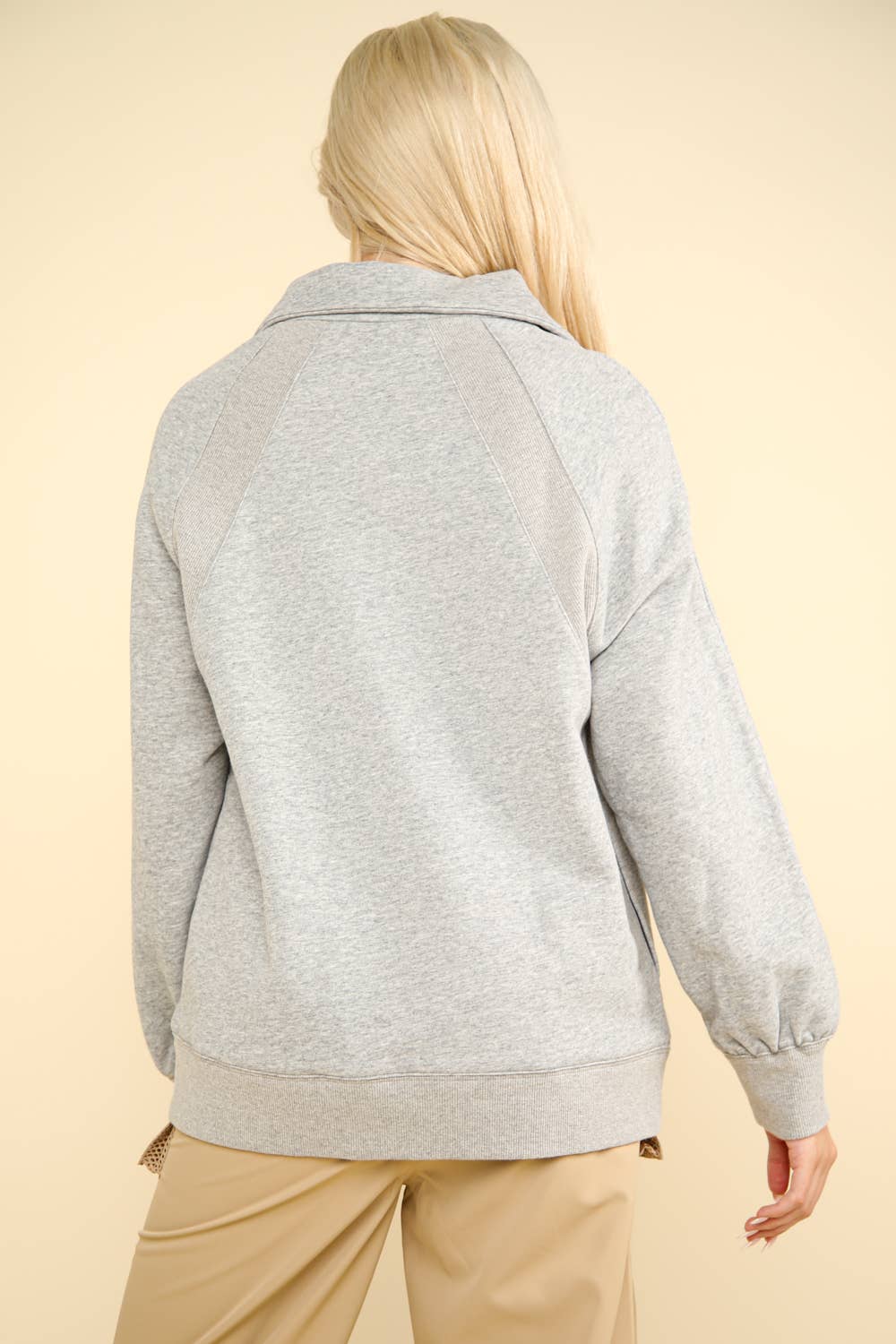 Oversized Sweatshirt Henley