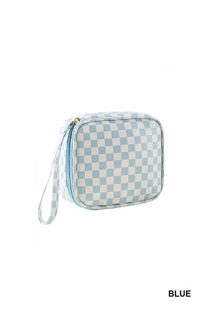 Checkered Makeup Travel Case