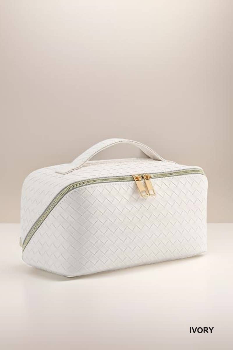 Leather Cosmetic Makeup Travel Bag