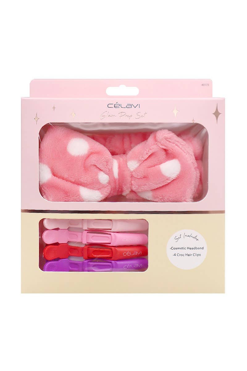Bow Headband & Hair Clip Set