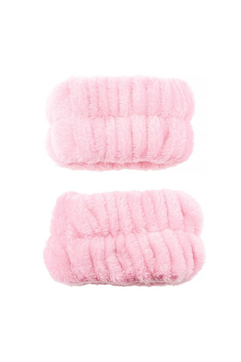 Pink Spa Headband & Wristband Set - 6 pc