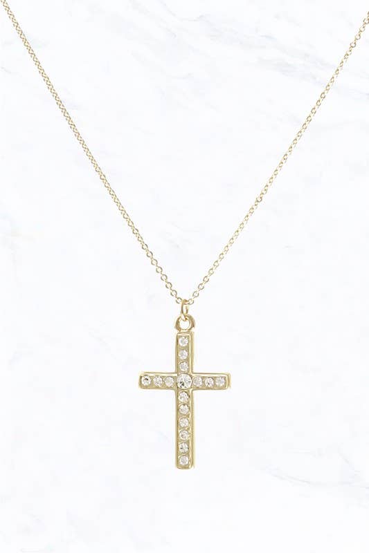 17974CR Latin Cross Simple Necklace