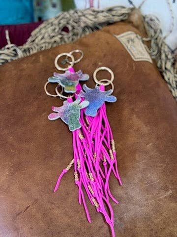 X555P PINK Cow Keychain
