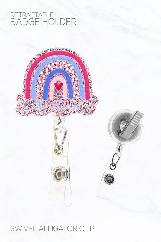 31834LROM Rainbow Be Kind Badge Holder