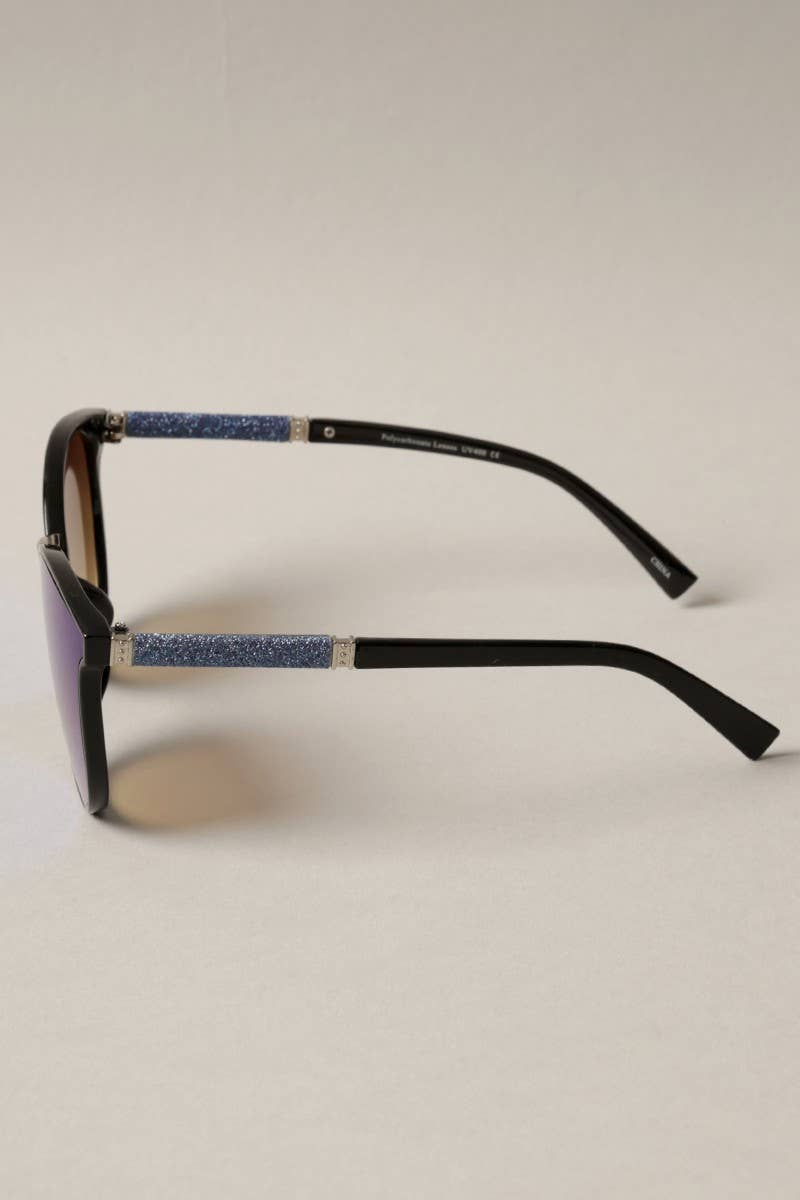 Women's Round Glitter Sunglasses