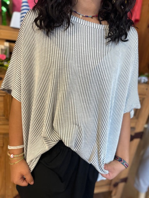 Ribbed Striped Oversized SLEET