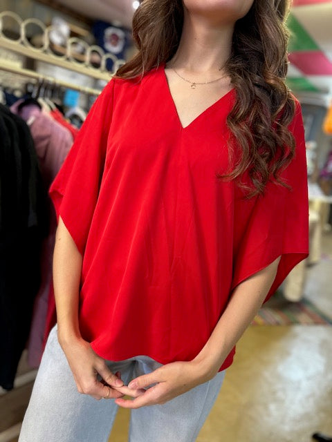 CC MAROON 3/4 SLEEVE TOP