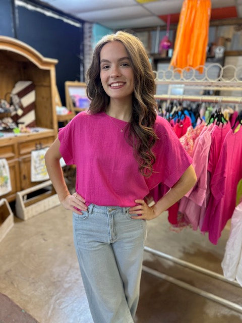 CC PINK DOLAMN TOP