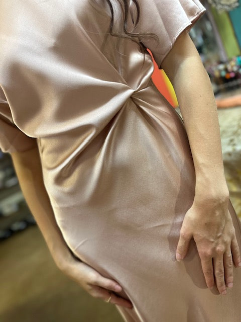 CC CHAMPANGE SILK DRESS