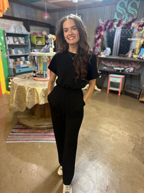 CC BLACK LONG JUMPSUIT