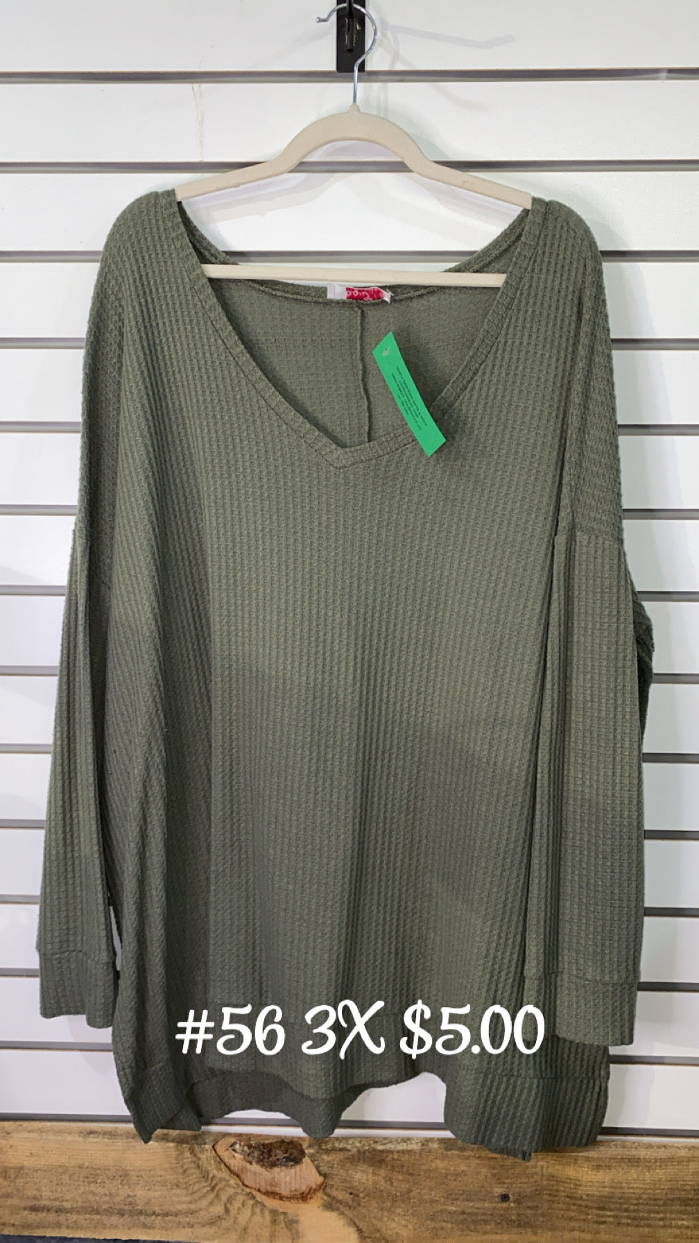 #56 3x Green Long Sleeve