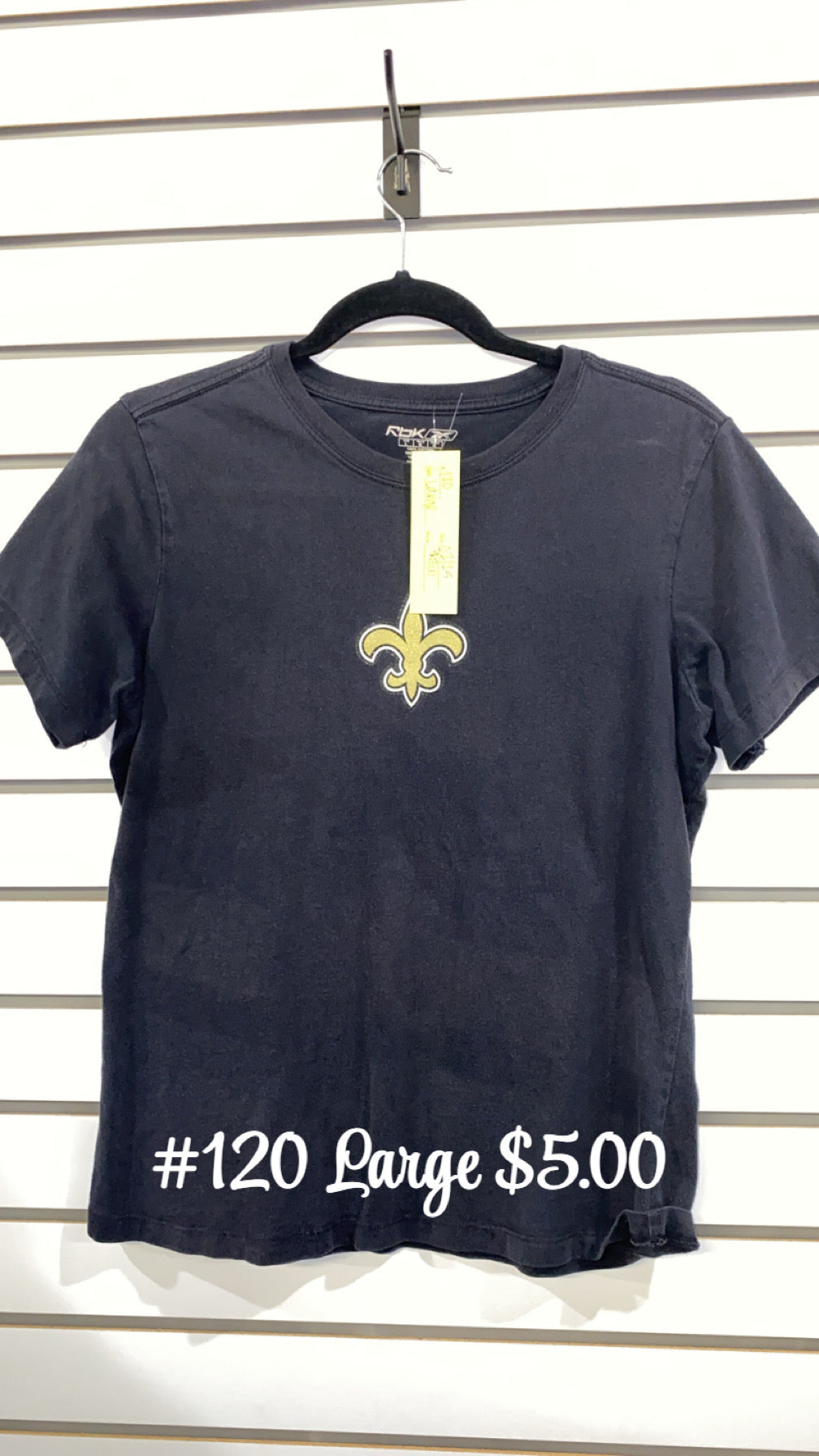 #120 Large Black Saint T-shirt