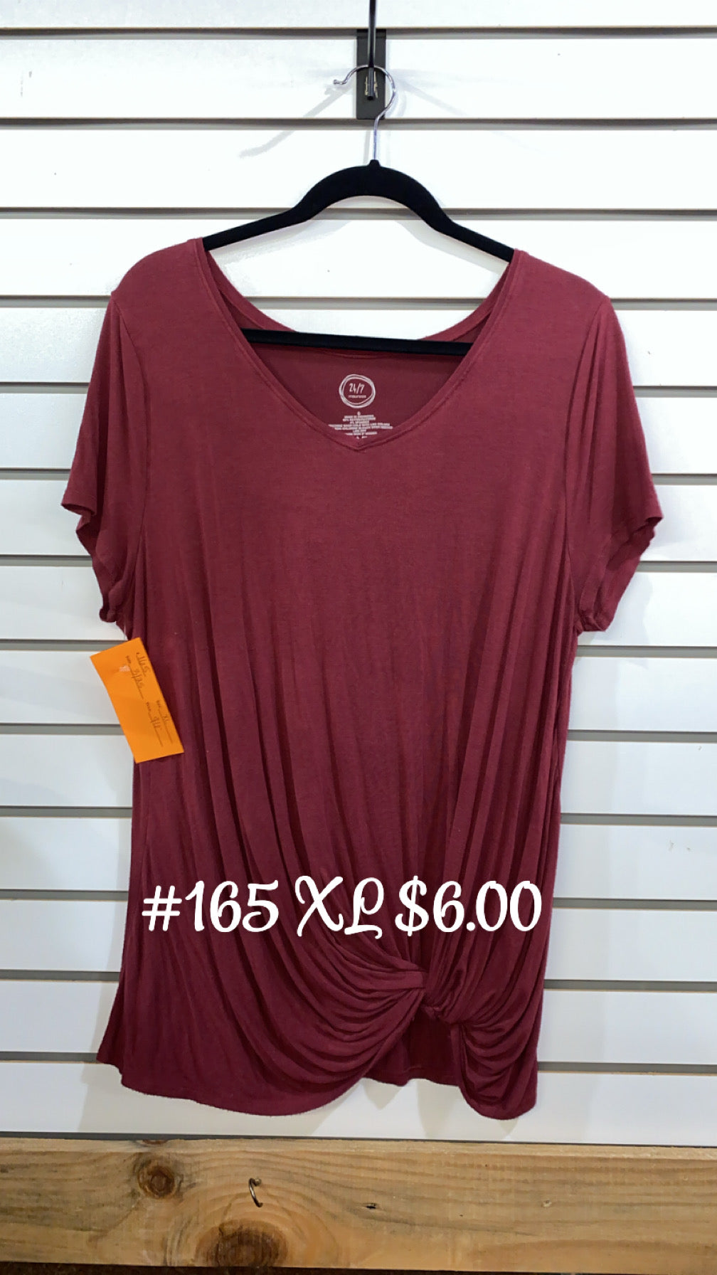 #165 Xlarge Burgundy Shirt
