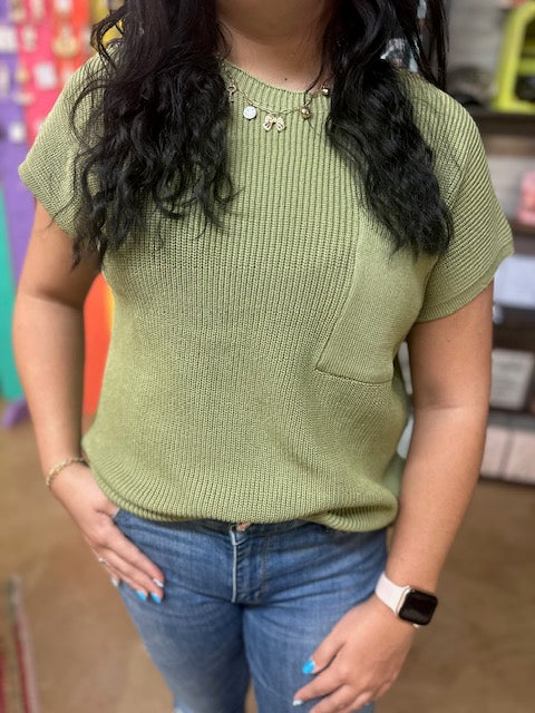 CC OLIVE SS SWEATER