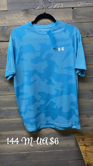 #144 BLUE CAMO UA TEE