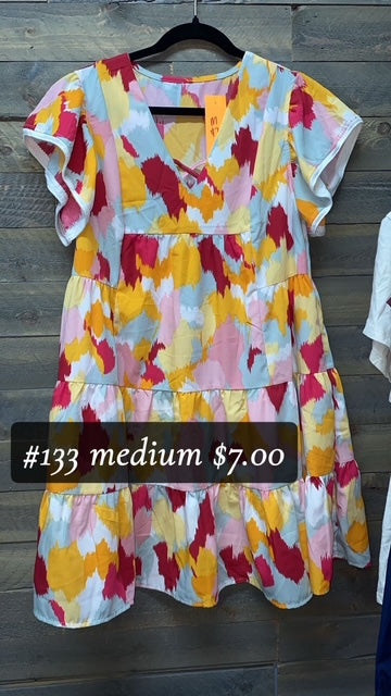 #133 MEDIUM PAINT SPLATTER DRESS