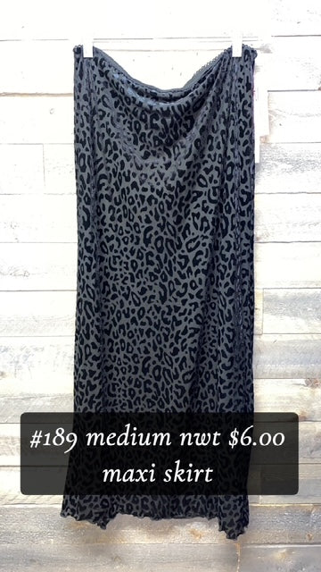 #189 MEDIUM LEO MAXI DRESS NWT