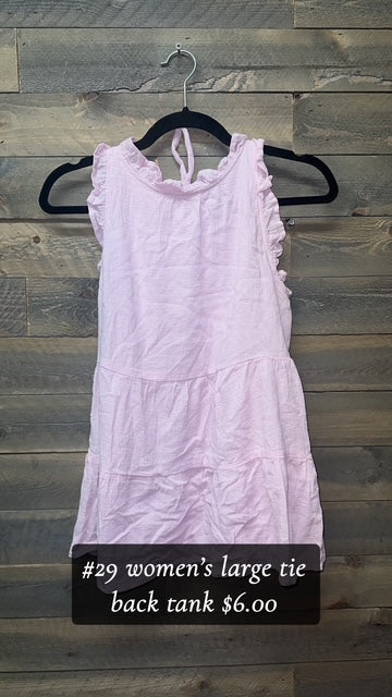 #29 LARGE LIGHT PURPLE TIE BACK TANK