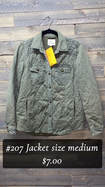 #207 MEDIUM LIGHT GREEN BOMBER JACKET