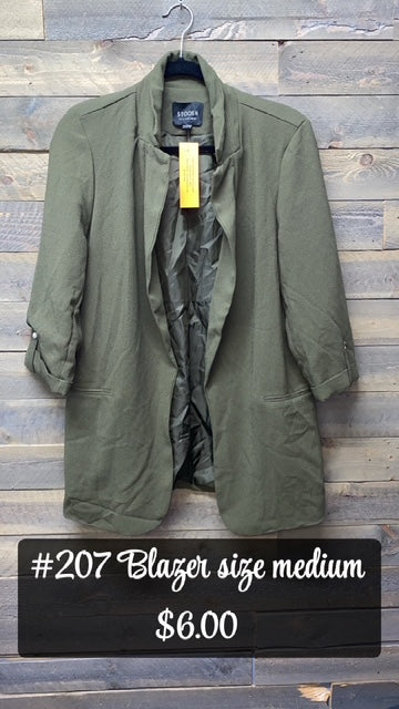 #207 MEDIUM DARK OLIVE BLAZER