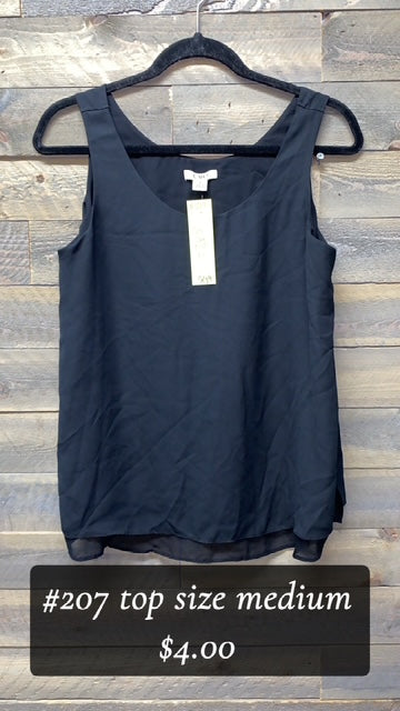 #207 MED BLACK DRESS TANK