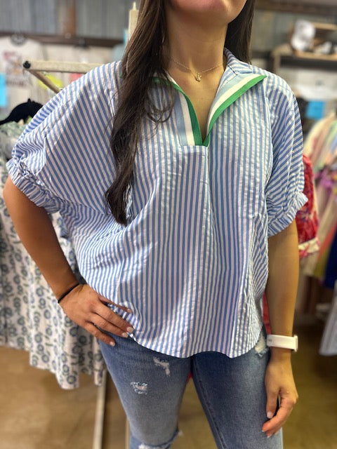 CC ENTRO BLUE STRIPPED TOP