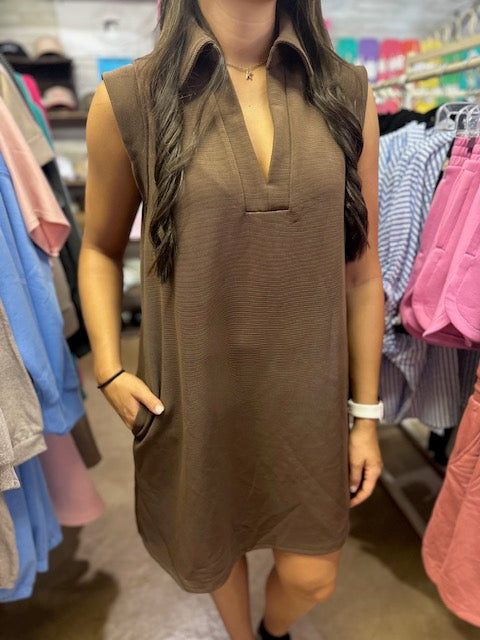 CC BROWN TANK DRESS