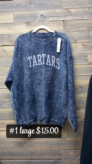 #1 LARGE TARTARS SWEATSHIRT CORDED