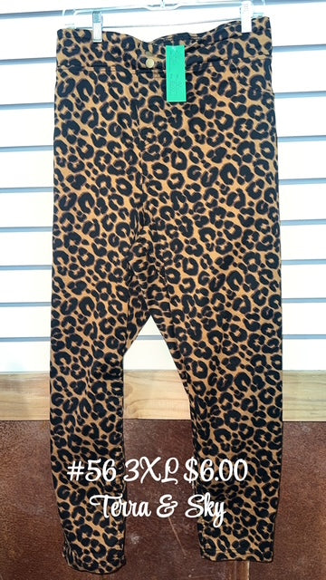 #56 3x Cheetah pants