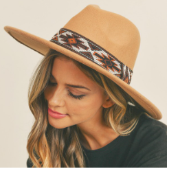 Felt Hat with Aztec Band