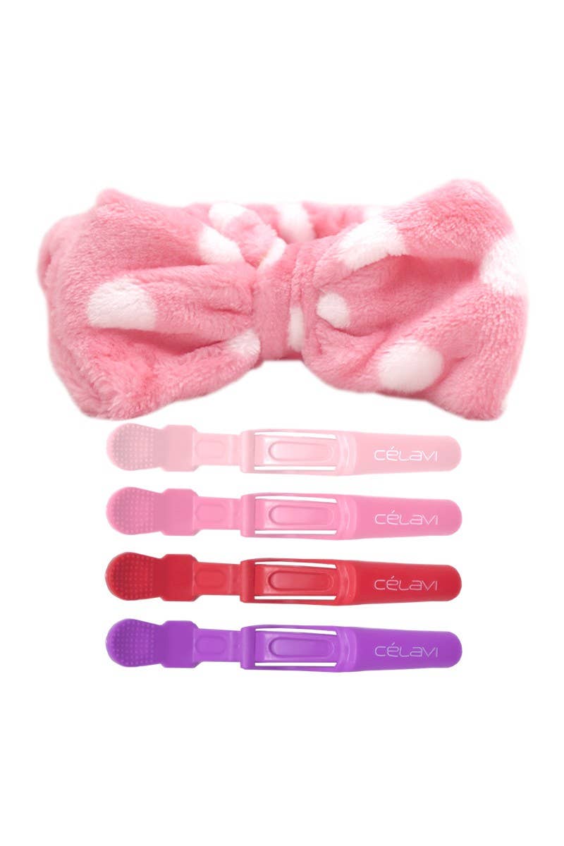 Bow Headband & Hair Clip Set