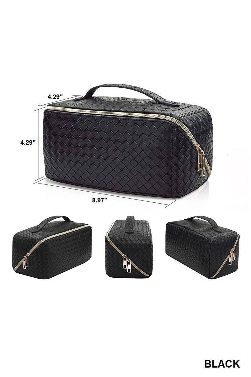 Leather Cosmetic Makeup Travel Bag
