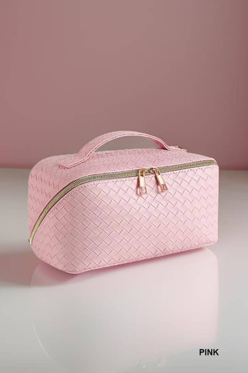 Leather Cosmetic Makeup Travel Bag
