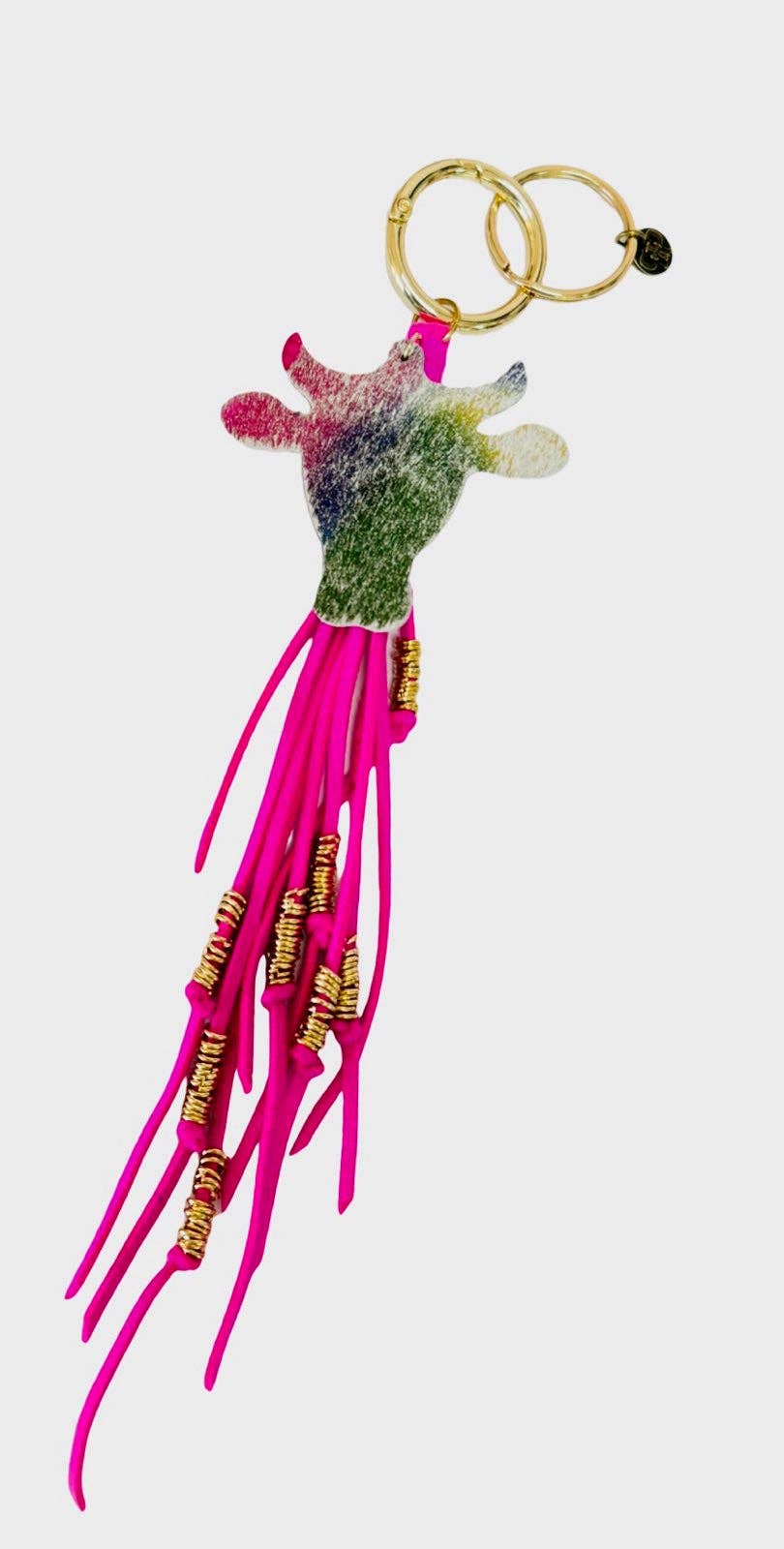 X555P PINK Cow Keychain