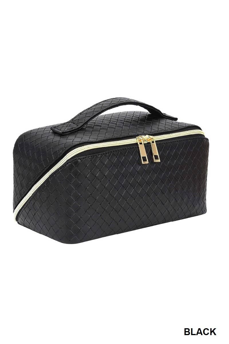 Leather Cosmetic Makeup Travel Bag