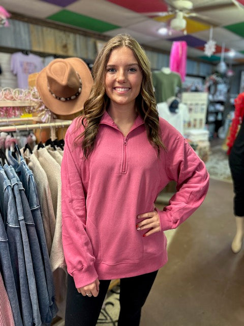 Oversized Sweatshirt Henley