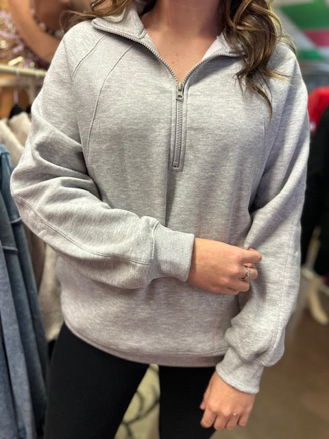 Oversized Sweatshirt Henley