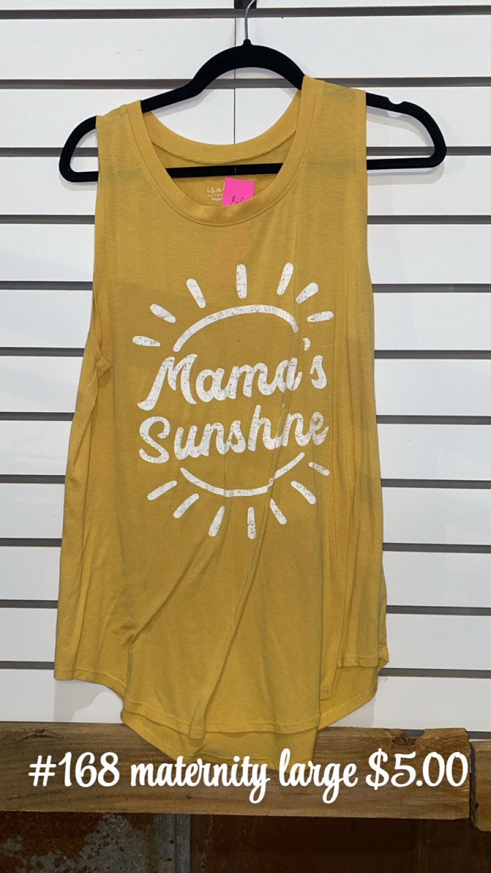 #168 LARGE MATERNITY YELLOW TANK