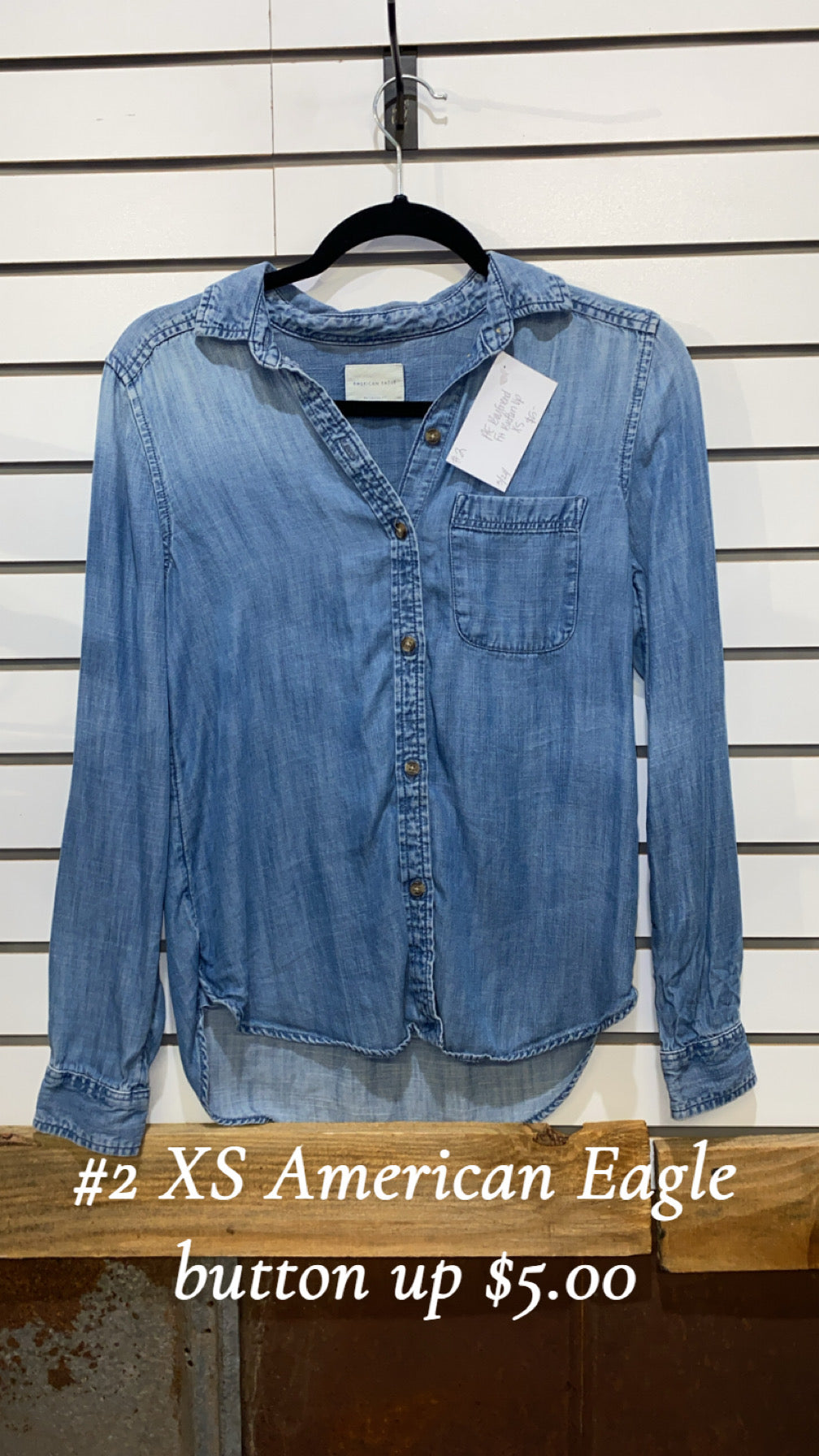 #2 XS AE Denim Button Up