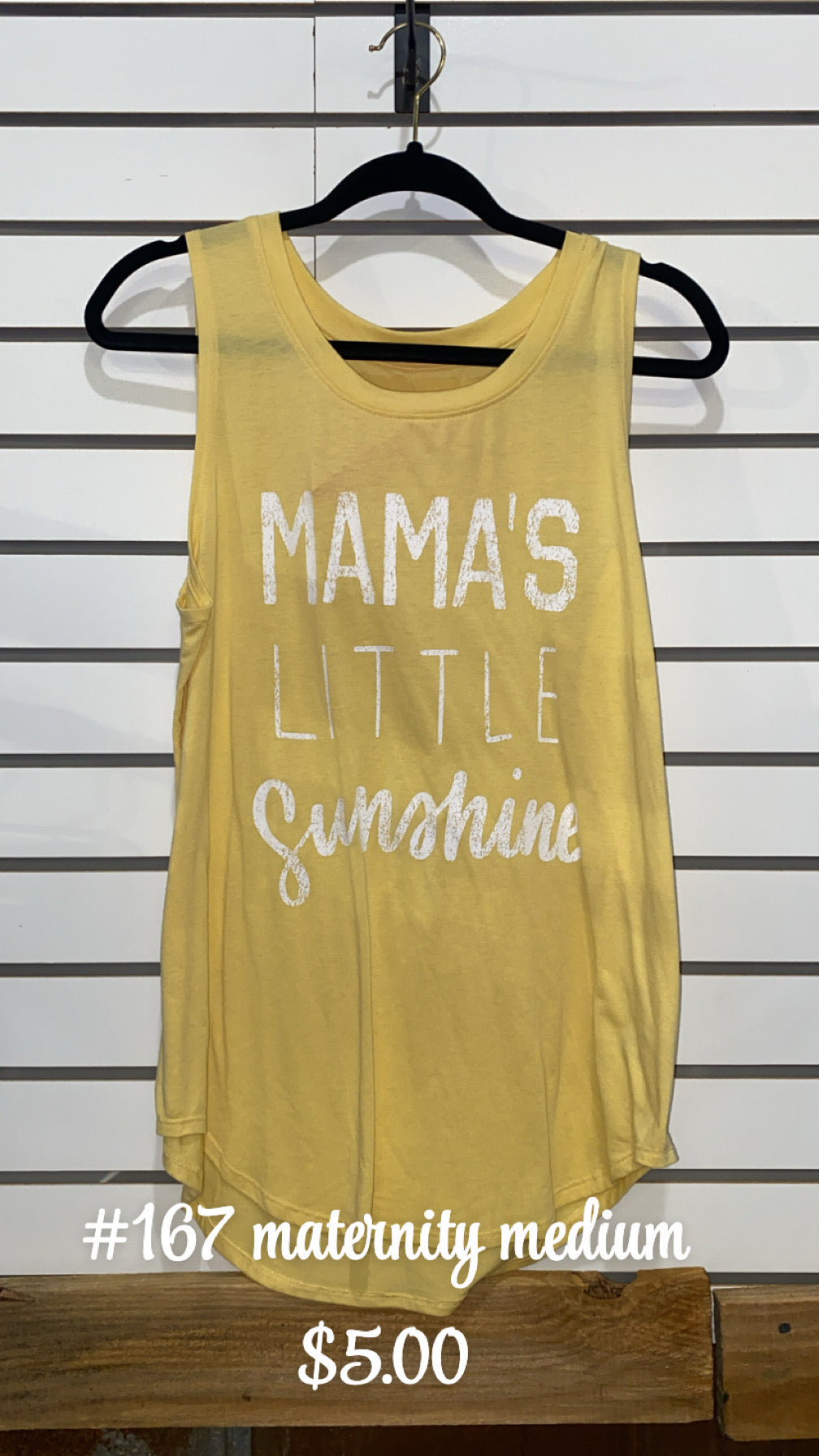 #167 LARGE MATERNITY MED YELLOW TANK
