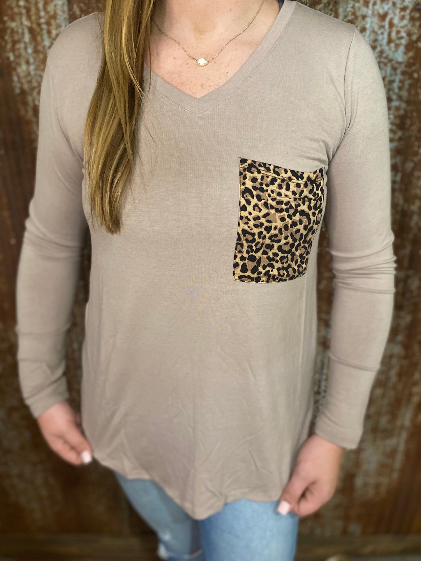 Leopard Pocket Long Sleeve
