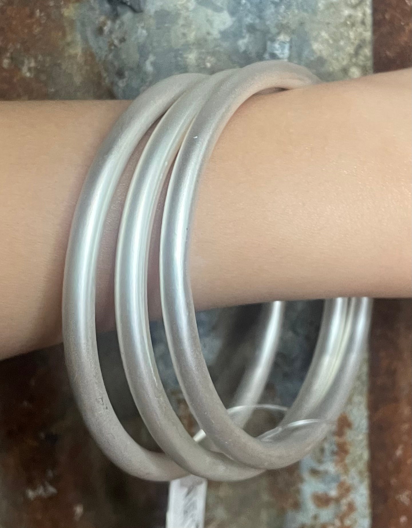 Silver 3 piece bangle set
