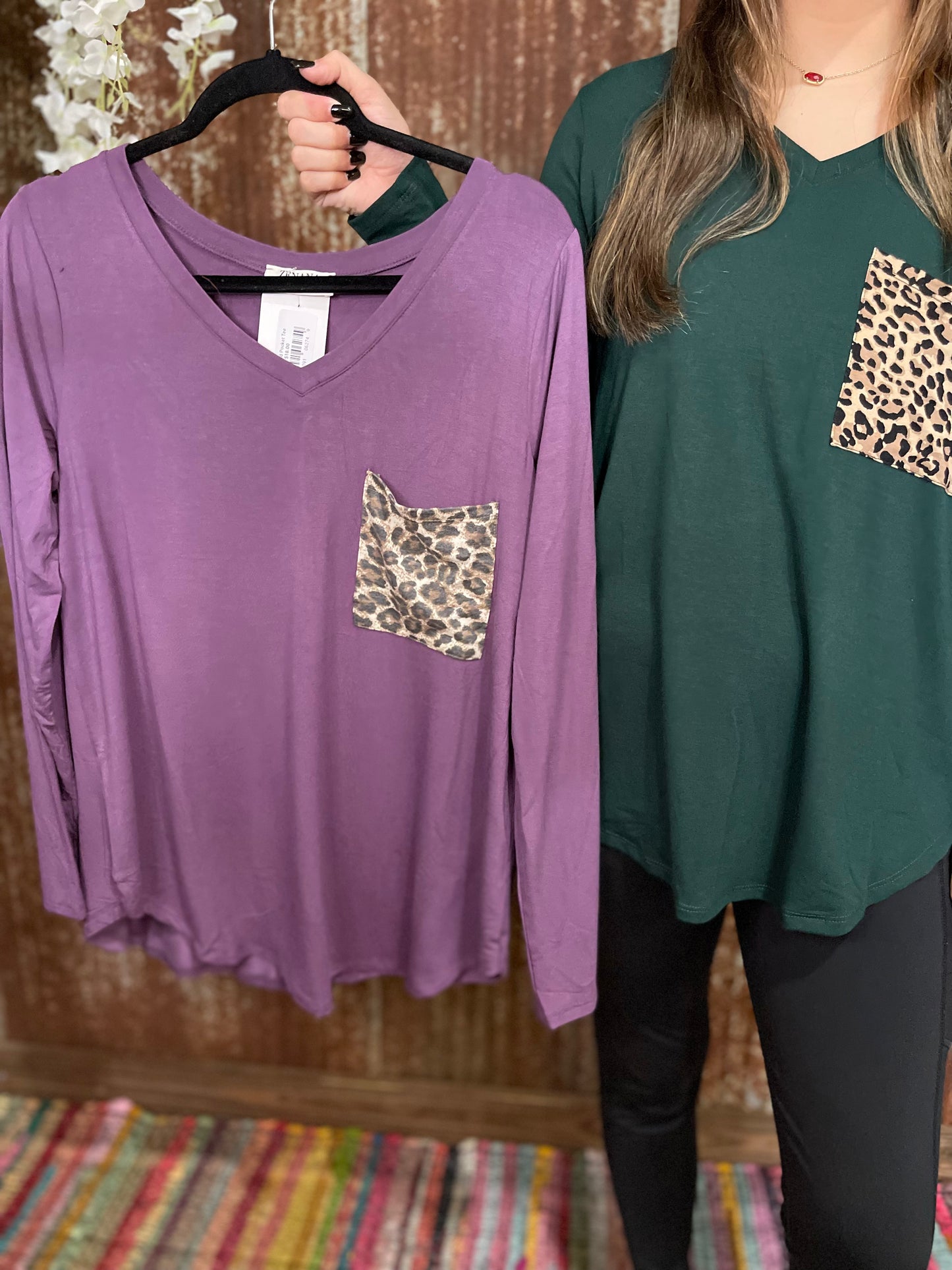 Leopard Pocket Long Sleeve