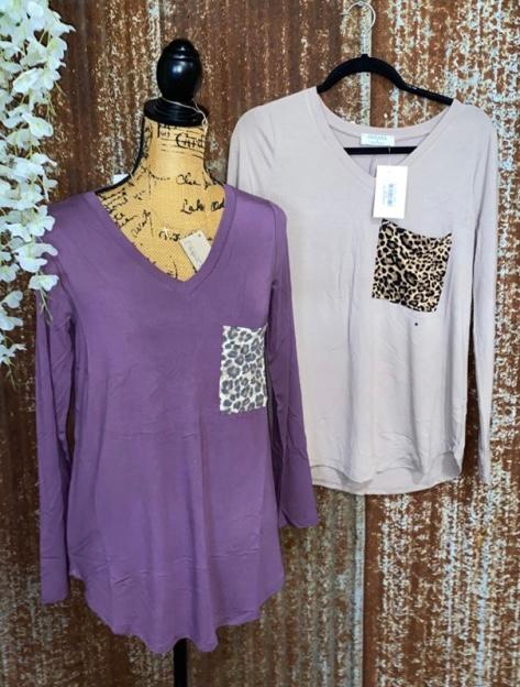 Leopard Pocket Long Sleeve