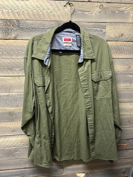 #51 Wrangler 2XL Green Button Up (10/23)