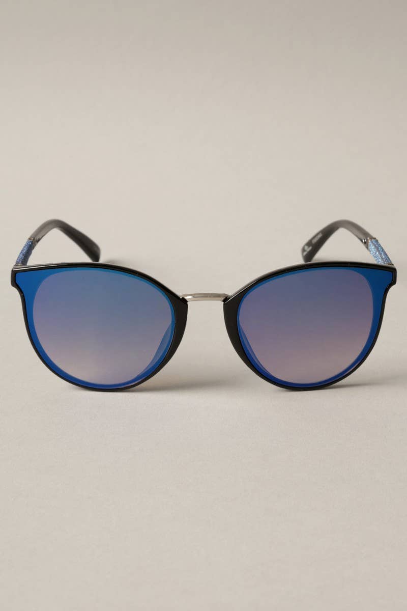 Women's Round Glitter Sunglasses