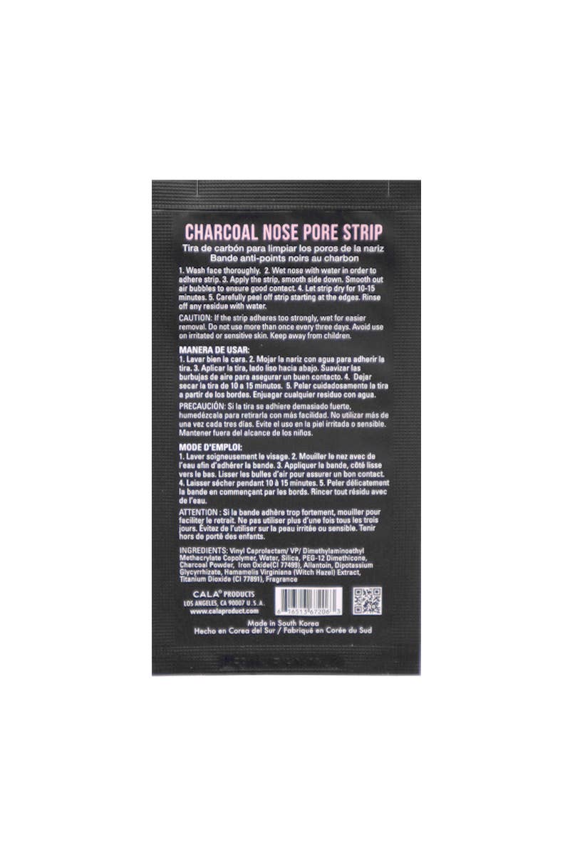 6pc Charcoal Nose Pore Strips