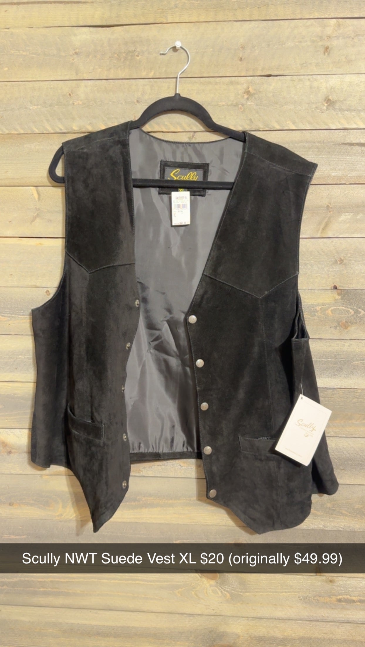 #51 XL Scully NWT suede vest (9/23)