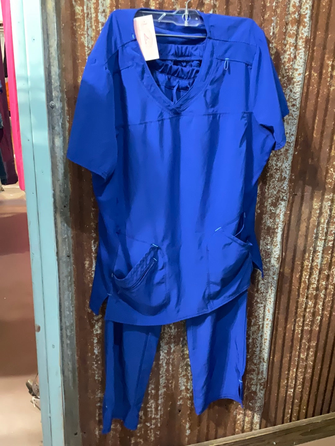 #128 blue scrub set 3x